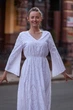 Бавовняна сукня довга з перфорацією Cotton XL білий 43396273 - зображення 8