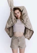 Жіночі ультрависокі джинсові шорти Mom H&M (57092) W36 Бежеві - изображение 1