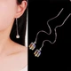 Серьги-протяжки с подвесками Honey Fashion Accessories серебристый (12-154) - изображение 2