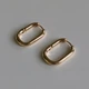 Сережки-овали в стилі мінімалізм "Modern Oval" Honey Fashion Accessories золотистий (120146) - зображення 3