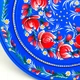 Тарілка декоративна Петриківський розпис 30 см з дерева РОЖЕВИЙ ВІНОЧОК на блакитному Український сувенір - зображення 6