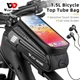 Велосипедна нарамна сумка для смартфона WEST BIKING 1,5L водонепроникна чорна - изображение 1