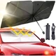Автомобильный солнцезащитный зонт на лобовое стекло Car Umbrellas с чехлом Черный - изображение 3