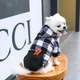 Худи для котов и кошек с карманом Pet Style "Сосиска" Черно-белая клетка 5XL - изображение 2