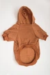 Толстовка с карманом для котов и кошек Pet Style "Однотон" Коричневая XS - изображение 6