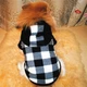 Теплое худи для котов и кошек с капюшоном Pet Style "Крупная клетка" Черная M - изображение 1