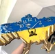 Часы настенные из эпоксидной смолы "Карта Украины" 50х34 см (026-50) - изображение 3
