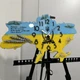 Часы настенные из эпоксидной смолы "Карта Украины" 50х34 см (007-50) - изображение 4