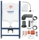 Инсталляция GROHE Rapid SL 3884966Q c панелью смыва Even 38966000 + унитаз KRONER Harz WHI493736 Rimless с сиденьем Slim Soft Close Quick Release KH493736WHIR дюропласт (3884966KH493736) - изображение 3