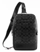 Сумка кожаная Coach Ethan Pack In Signature Canvas черная мужская - изображение 1