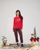 Жіноча піжама зі штанами PeaceLoveIrish Family look для сім'ї XL 96644 Червоний - зображення 1