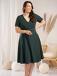 Sukienka trapezowa damska Plus Size Karko SC221 56 Zielona (5903676216698) - obraz 4