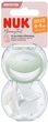 Пустышка ортодонтическая NUK силиконовая Mommy Feel р1 зеленая/белая (4008600425458) - изображение 1