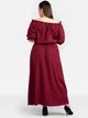 Плаття довге жіноче Karko SA655 54-56 Бордове (5903676027874) - зображення 2