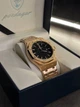 Мужские часы Poedagar Piguet золотые, черный циферблат - изображение 3