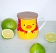 Кружка с бамбуковой крышкой "Love Cup", 450мл (Большая керамическая чашка для чая) Жёлтый - изображение 3