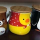 Кружка с бамбуковой крышкой "Love Cup", 450мл (Большая керамическая чашка для чая) Жёлтый - изображение 6