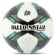 Мяч футбольный №5 PU ламин. BALLONSTAR Белый-зеленый (№5, 5 сл., сшит вручную) (FB-4415_Белый-зеленый) - изображение 1