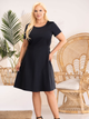 Sukienka trapezowa damska Plus Size Karko SC371 50 Czarna (5903676231820) - obraz 4