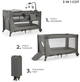 Ліжко-манеж із пеленатором Kinderkraft Joy 2 Dark Grey (KLJOY02DGR000AC)(5902533925155) - зображення 2