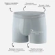 Набор трусов-боксеров мужских Uniconf BB08 L 3 шт Grey (5942542213737) - изображение 7