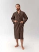 Халат мужской хлопковый Lotus Home Waffle brown S Коричневый (svt-2000022328654) - изображение 2