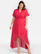 Sukienka trapezowa damska Plus Size Karko SA633 56 Różowa (5903676046615) - obraz 1