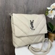 Молочна Стильна Жіноча М'яка Сумка Клатч Ysl Міні Сумочка Для Дівчат (277775) - зображення 7