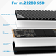 Охлаждающий радиатор Jonsbo Heatsink NVMe M.2 2280, алюминиевый сплав с термопрокладками Серый (J2280-BLK) - изображение 11