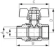 Шаровой кран FERRO KM11 с бабочкой 1/2" нарезно-врезной - изображение 2