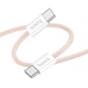 Data-кабель Hoco X104 Source 60W 3A Type-C to Type-C 2m, Pink - зображення 1