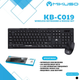 Клавиатура с мышью Keyboard KB-C019 в черном цвете с беспроводным подключением. - изображение 1