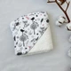 Полотенце-уголок детский Baby Comfort Лесные зверята (молочная махра) 75*75 см - изображение 2