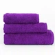 Набор махровых полотенец 3шт GM Textile 40х70см, 50х90см, 70х140см 400г/м2 (Фиолетовый) - изображение 1
