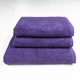 Набор махровых полотенец для ванной 3шт GM Textile 50х90см, 50х90см, 70х140см 400г/м2 (Фиолетовый) - изображение 1