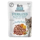Консервований корм Brit Care Cat Sterilized Вологий корм для стерилізованих котів, філе в соусі з кроликом 85 г (1111175084) - зображення 1