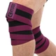 Бинты на колени для приседаний Ezous Bundled Kneecap A-10 2шт в комплекте Purple-Black - изображение 1