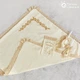 Крыжма тонкая Мамине Сонечко Монохром цветы золотоя вышивка лен айвори 80*80 см ( 3209-А) - изображение 1