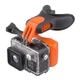 Держатель капа для экшн камеры GoPro, крепление для рта для серфинга / каякинга / спорта + длинный винт, черный с оранжевым (83761541) - изображение 4