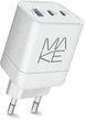 Зарядное устройство MAKE 65W 2xPD+QC White (MCW-33PWH) - изображение 1