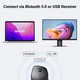 Мышь беспроводная UGREEN MU101 бесшумная Bluetooth 2,4 ГГц 4000 точек на дюйм Black (90395) - изображение 4