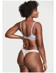 Жіночі трусики Victoria's Secret (26514943120) Ribbed Cotton High-Leg Scoop Thong XS сірі - зображення 2