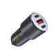 Автомобільний зарядний пристрій XO CC45 1 USB QC 3.0 + 2 Type-C PD (60W) Black - изображение 2