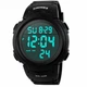 Годинник наручний 1068BK SKMEI з підсвічуванням, BLACK -BLACK - зображення 3