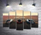 Модульная картина Гоночные автомобили Ford Mustang Shelby GT500 на старой дороге 130x88 см Модуль №4 (000956) - изображение 1