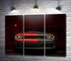 Модульная картина Загадочный красный автомобиль Dodge Challenger выезжает из тени 60x45 см Модуль №2 (003965) - изображение 1