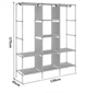 Складна тканинна шафа органайзер Storage Wardrobe 88130, коричнева (№ 58) - зображення 4
