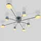 Люстра потолочная светодиодная LED Light House SY-18898/8 CR 1000*130 96W хром - изображение 2