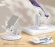 Настольная подставка XO C139 Desktop 360° rotating metal round base stand белая - изображение 4