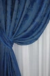 Комплект штор на люверсах VR-Textil Жаккард Sultan XO № 1149ш Синий 150х250 см 2 шт (37-0091) - изображение 4